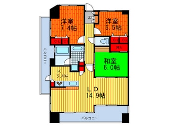 間取図 グランアッシュ野江