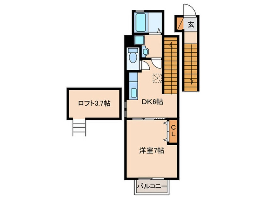 間取図 シダ－コンフォ－ル壱番館