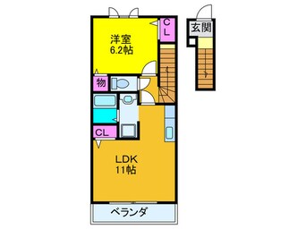 間取図 カ－サヴェルテ