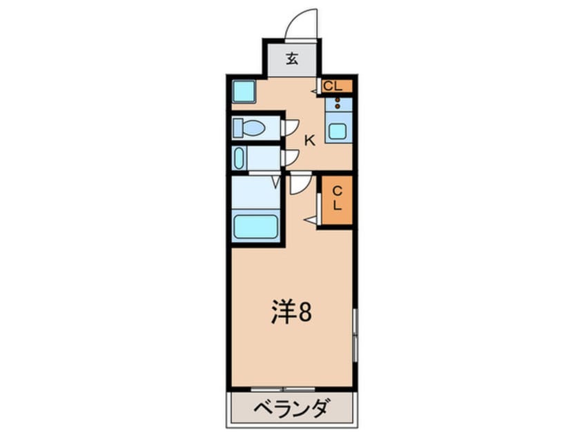 間取図 W-STYLE神戸Ⅱ（1401）