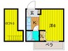 トモエハイツ５号館 1Kの間取り