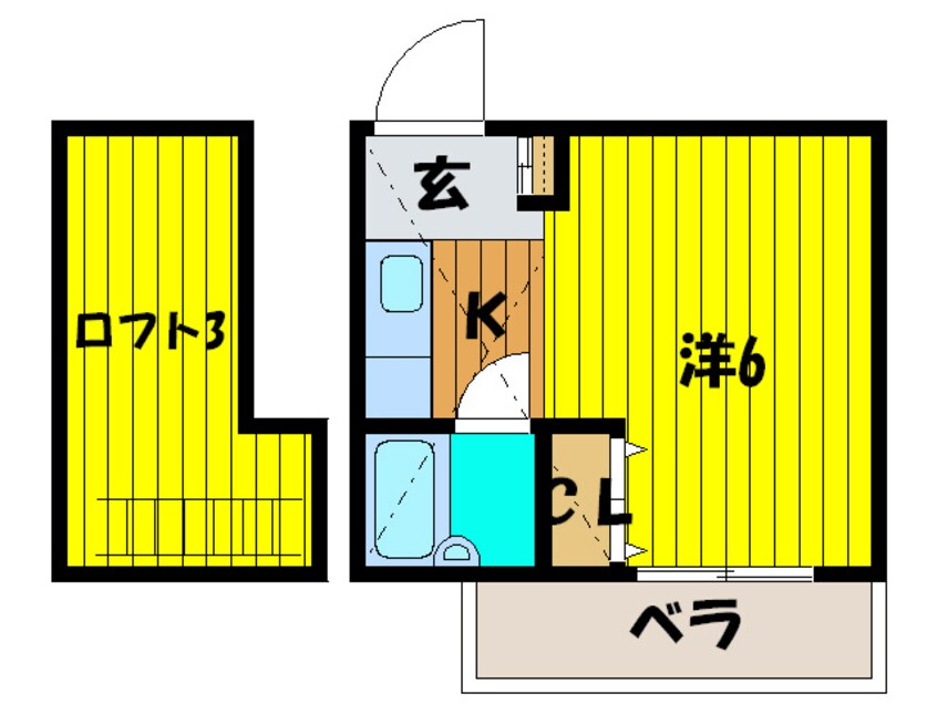 間取図 トモエハイツ５号館