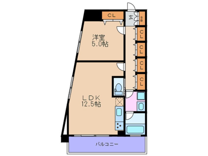 間取図 レジュ－ルアッシュ福島