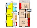 平通貸家の間取図