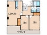 アリコヴェール江上町 2LDKの間取り