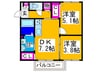 フィカーサ 2DKの間取り
