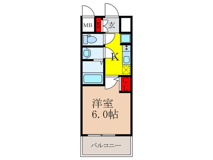 間取り図 ｴｽﾃﾑｺｰﾄ新大阪ⅩⅤﾌﾛｳ(407)