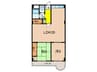 東朋第一マンション 2LDKの間取り