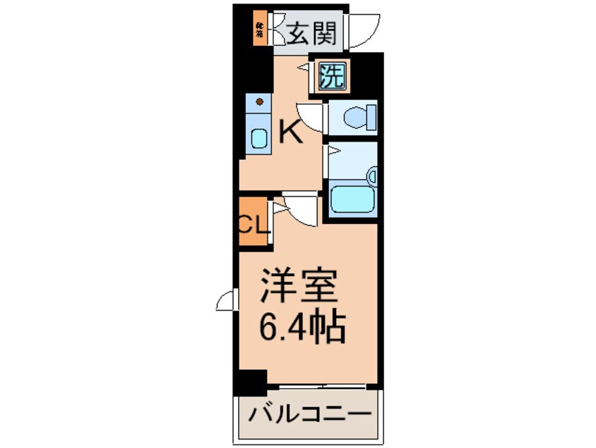 間取図 ﾌﾟﾚｻﾝｽ京都烏丸御池Ⅱ（８０１）
