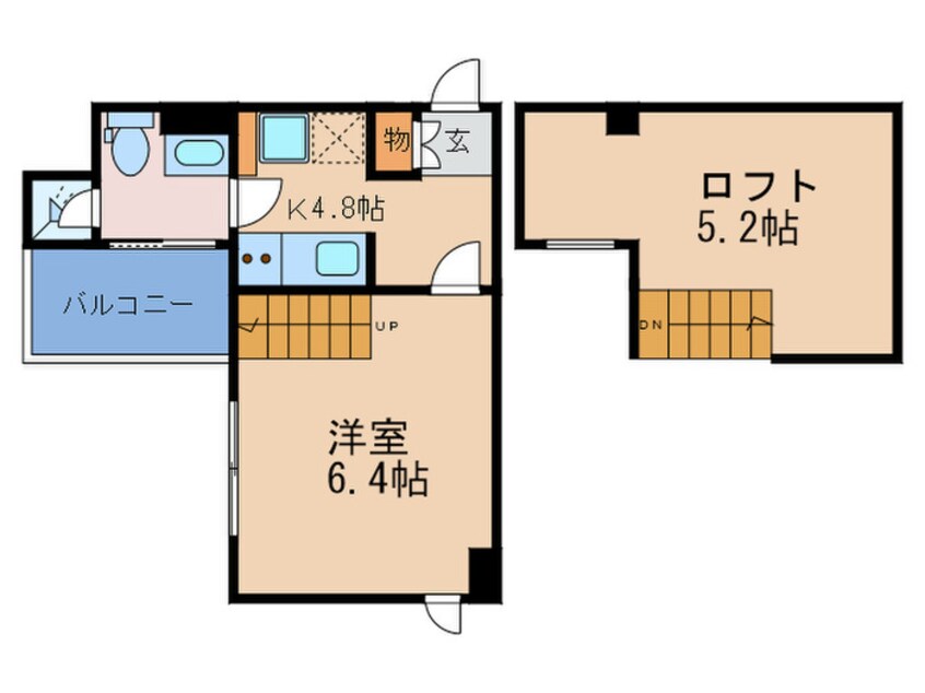 間取図 ﾘｾｽ大阪ｲｰｽﾄ