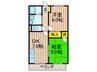 ラメール佐野 2DKの間取り