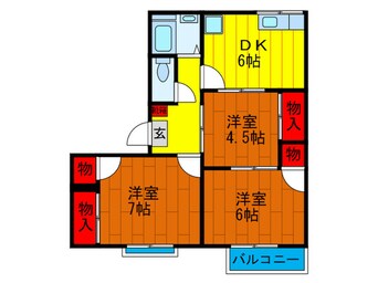 間取図 コーポ桑才Ａ棟