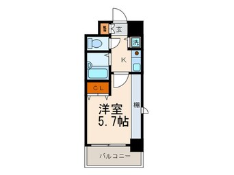 間取図 ﾌﾟﾚｻﾝｽ京都烏丸御池Ⅱ（８０２）