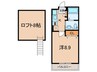 アロハ舞子 1Kの間取り