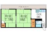 ハイツ修学院 2DKの間取り