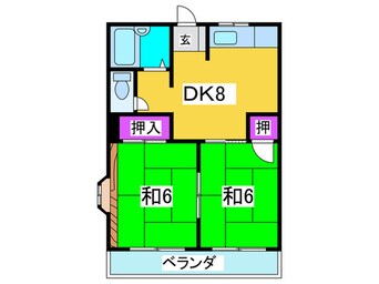 間取図 ハイツ中西