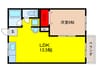 ハイツセココＡ棟 1LDKの間取り