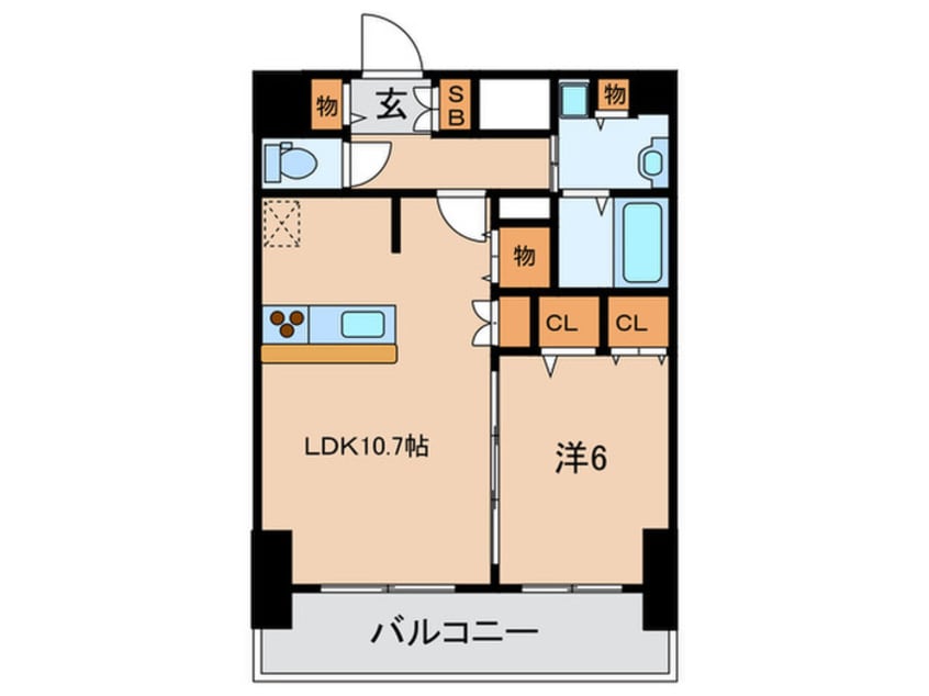間取図 プレサンス三宮ルミネス(1203)