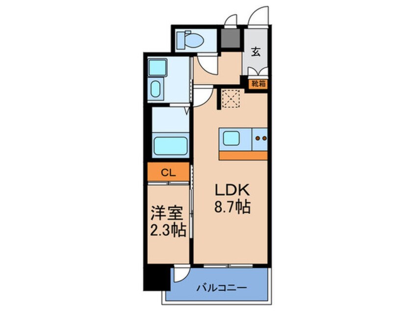 間取図 ﾌﾟﾚｻﾝｽ天満橋ｳﾞｪﾙｴﾗ(903)