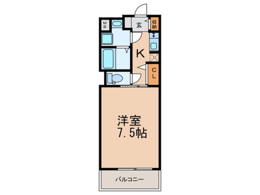 間取図 S‐RESIDENCE谷町五丁目