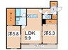 メゾン・グレース・ケイ生野東Ⅱ 2LDKの間取り