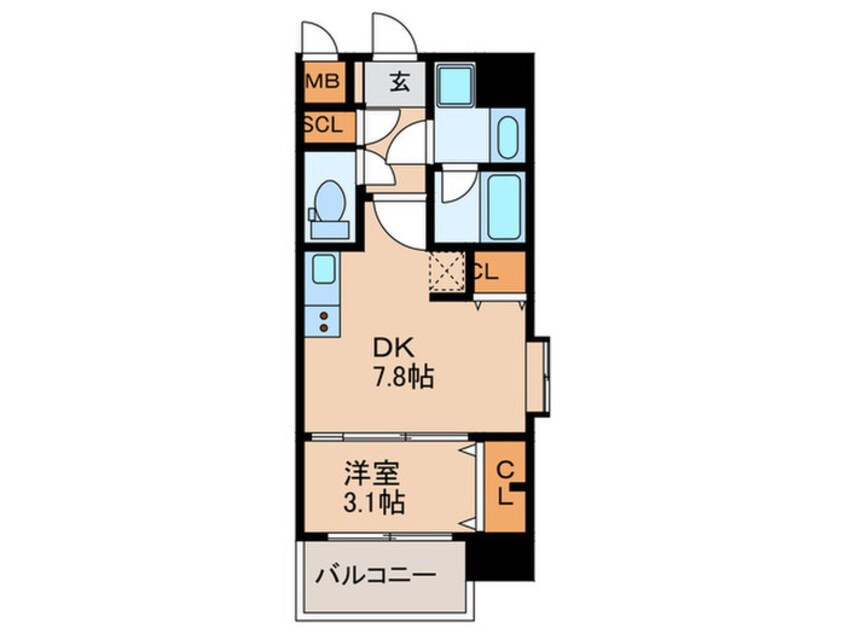 間取図 ｽﾌﾟﾗﾝﾃﾞｨｯﾄﾞ十三本町