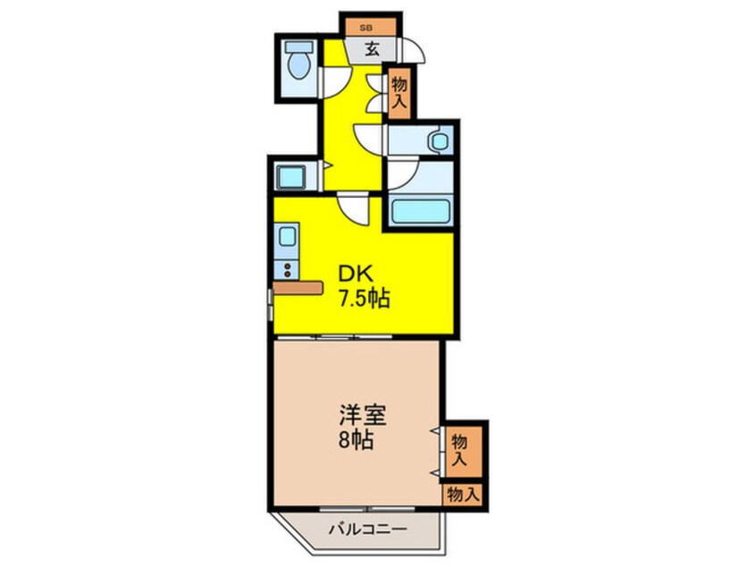 間取図 グラート西田辺