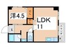 ニッサンハイツ 1LDKの間取り