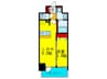 ﾌﾟﾚｻﾝｽ立売堀ﾍﾞﾙｳﾞｨﾙ(404) 1LDKの間取り