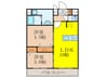 ﾌﾟﾚｻﾝｽ東三国ｴﾝﾌﾞﾚｲｽ(1003) 2LDKの間取り