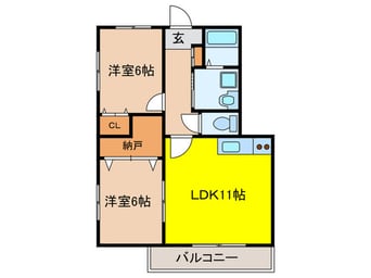 間取図 カ－サトリア－デⅡ