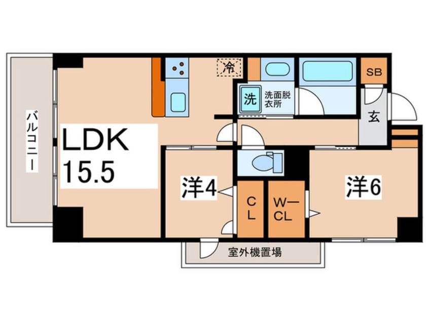 間取図 サンエール南堀江