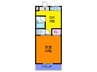 諸福マンション 1DKの間取り