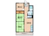 皐月マンション 3DKの間取り