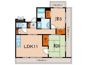 間取図 エクセルシア楠丘