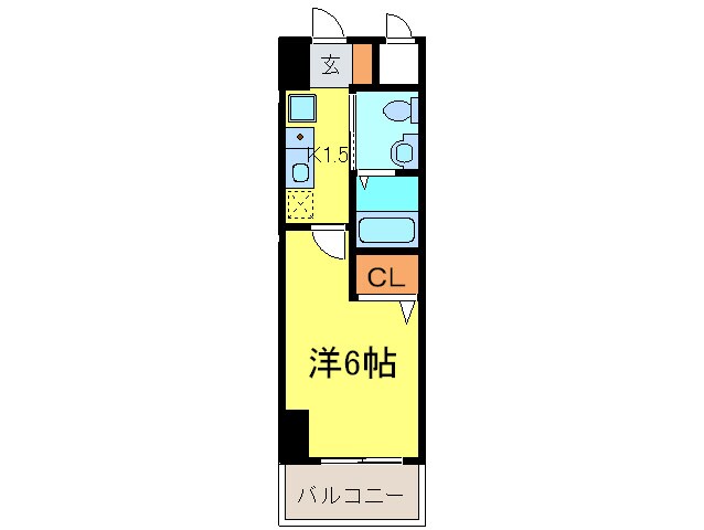 間取り図 エスリ－ド北浜（１４０３）
