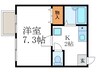 マピエス下鴨 1Kの間取り