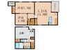 GOMON MOMOYAMA南棟 2LDKの間取り
