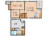 GOMON MOMOYAMA南棟 2LDKの間取り