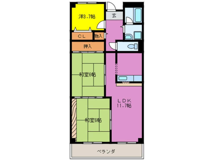 間取図 エイト貝塚