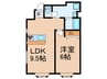 コーポ上田 1LDKの間取り