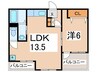 マンション山下 1LDKの間取り