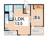 マンション山下 1LDKの間取り
