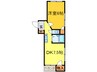 バーブルパーク 1DKの間取り