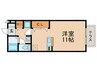 アム－ル西桂Ａ棟 1Rの間取り