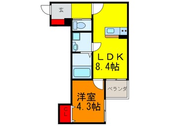 間取図 コンフォートＫＡＭＩ