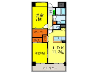 間取図 メルヴェイユ－山本