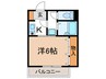 ルナ大塚 1Kの間取り