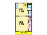 河正ハイツ 1DKの間取り