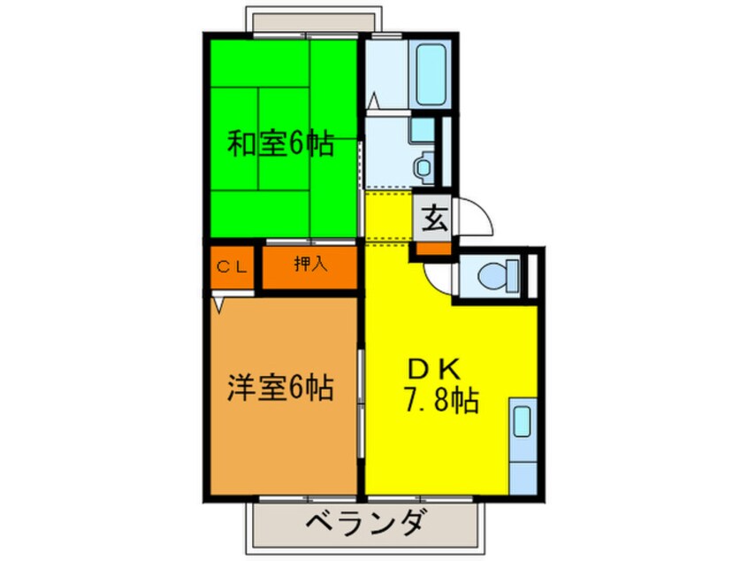 間取図 クリ－ンハイツＡ棟